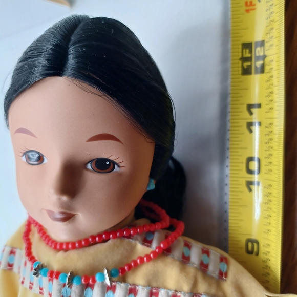Goldrn Fawn Cherokee Maiden Native American-Inspired Doll with Fringe Outfit - Picture 9 of 13